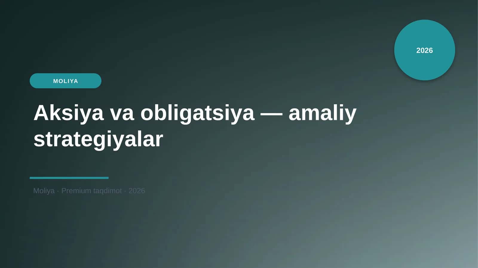 Aksiya va obligatsiya — amaliy strategiyalar 1
