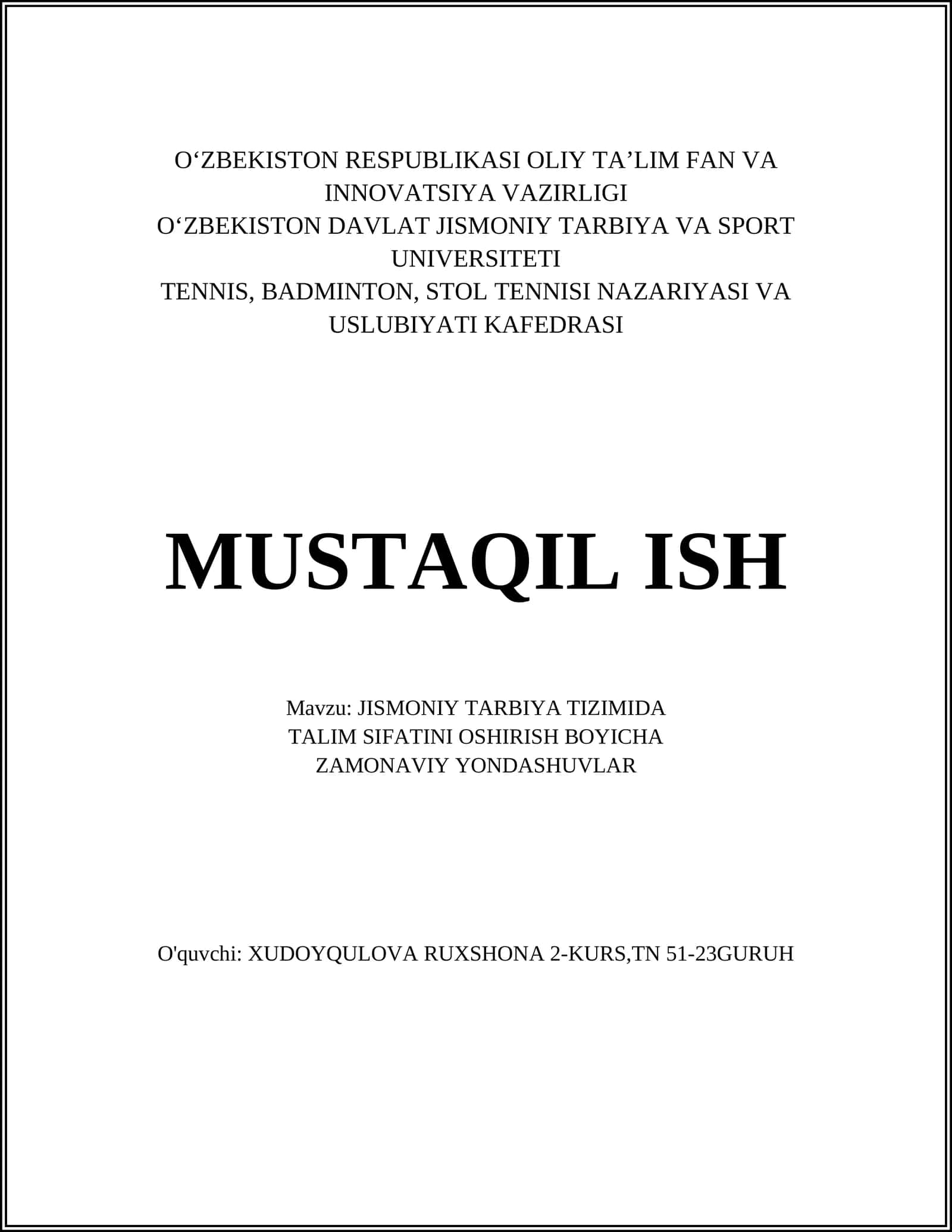 JISMONIY TARBIYA TIZIMIDA TALIM SIFATINI OSHIRISH BOYICHA ZAMONAVIY YONDASHUVLAR 1