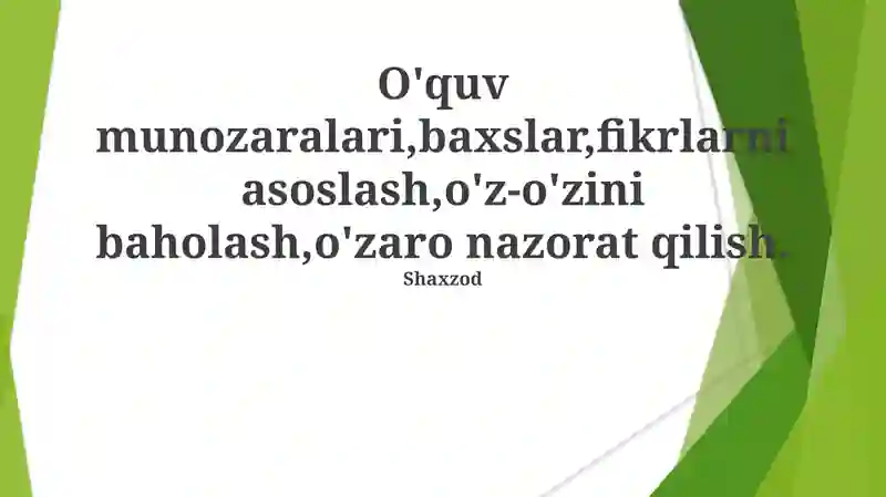 Bahs va Munozara San'ati