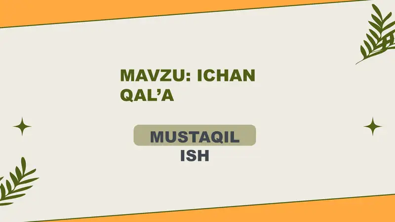 Ichan qal'a 1
