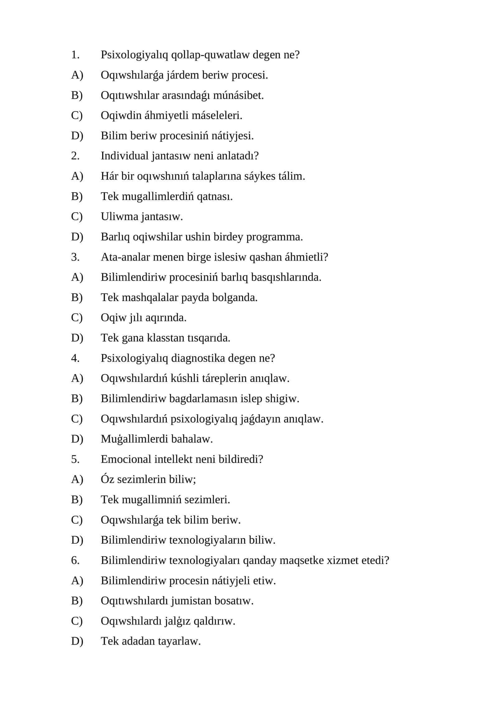 Psixologiyalıq qollap-quwatlaw 1