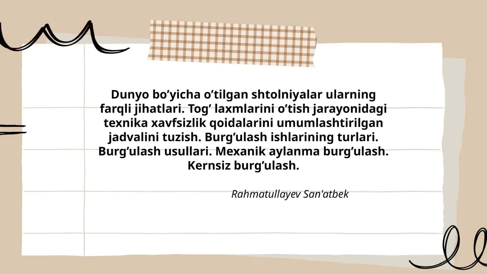 Rahmatullayev San'atbek 1