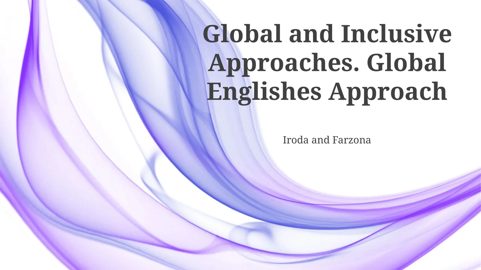 Global Englishes Approach 1