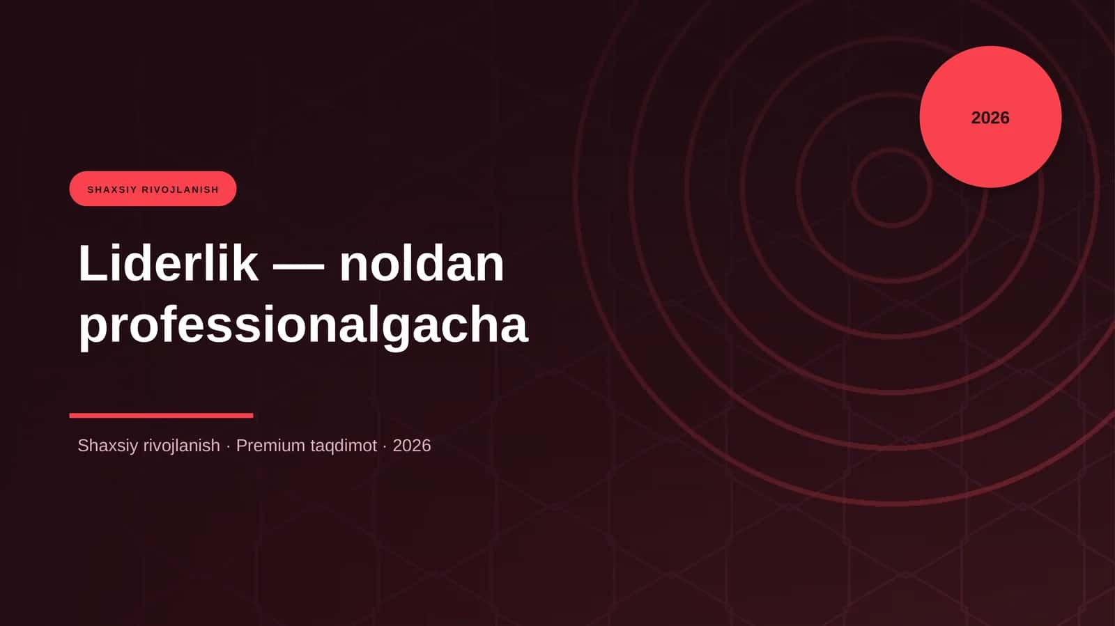 Liderlik — noldan professionalgacha 2