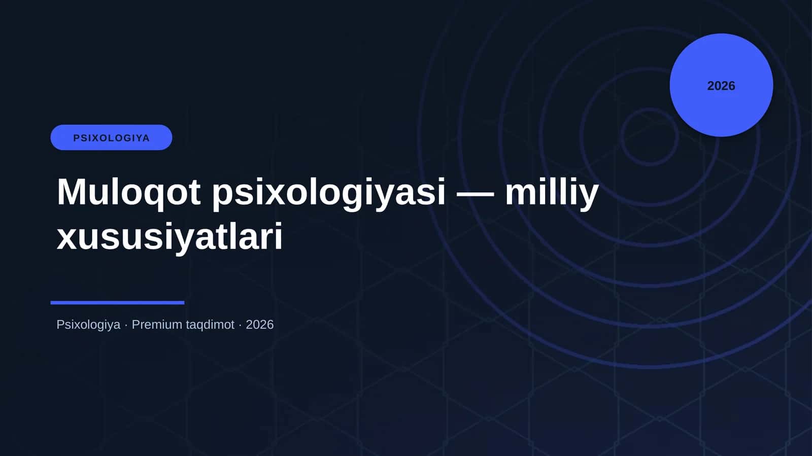 Muloqot psixologiyasi — milliy xususiyatlari 1