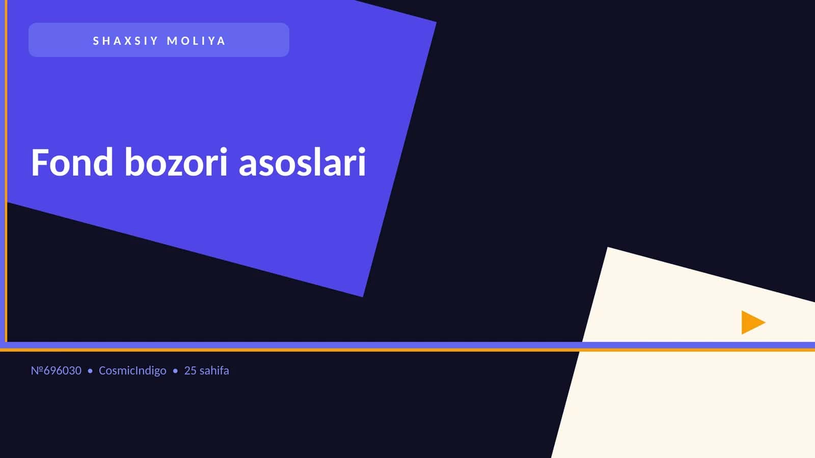 Fond bozori asoslari 1