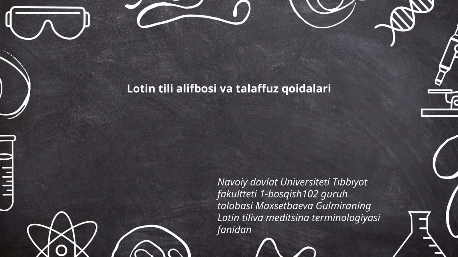 Lotin tili alifbosi va talaffuz qoidalari 1