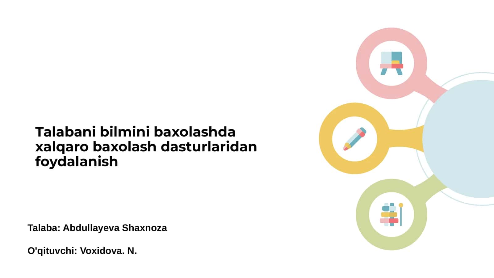 Talabani bilmini baxolashin esasları 1