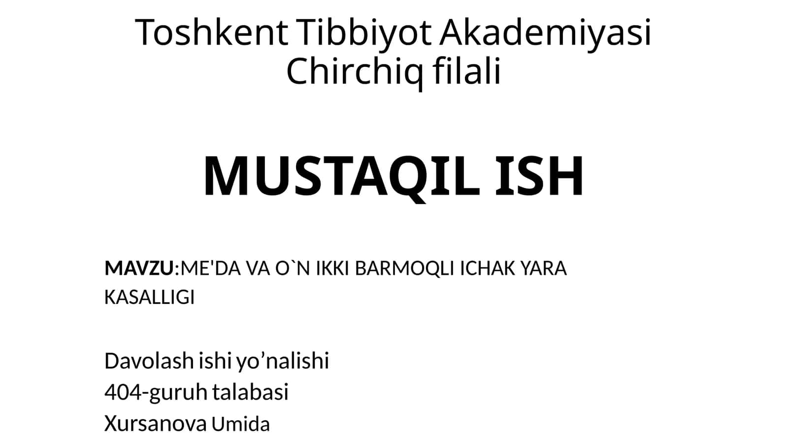 Meda va ichak yarasi 1
