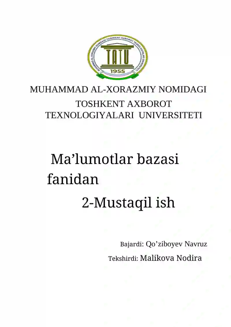 C++ va ma’lumotlar bazasi yordamida oddiy interfeys yaratish