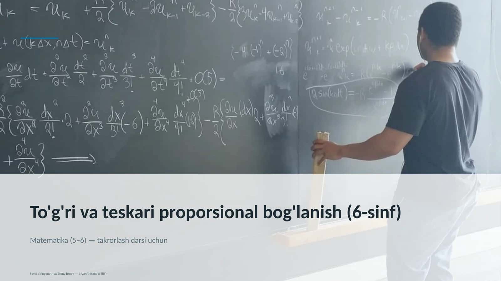 To'g'ri va teskari proporsional bog'lanish (6-sinf) 1