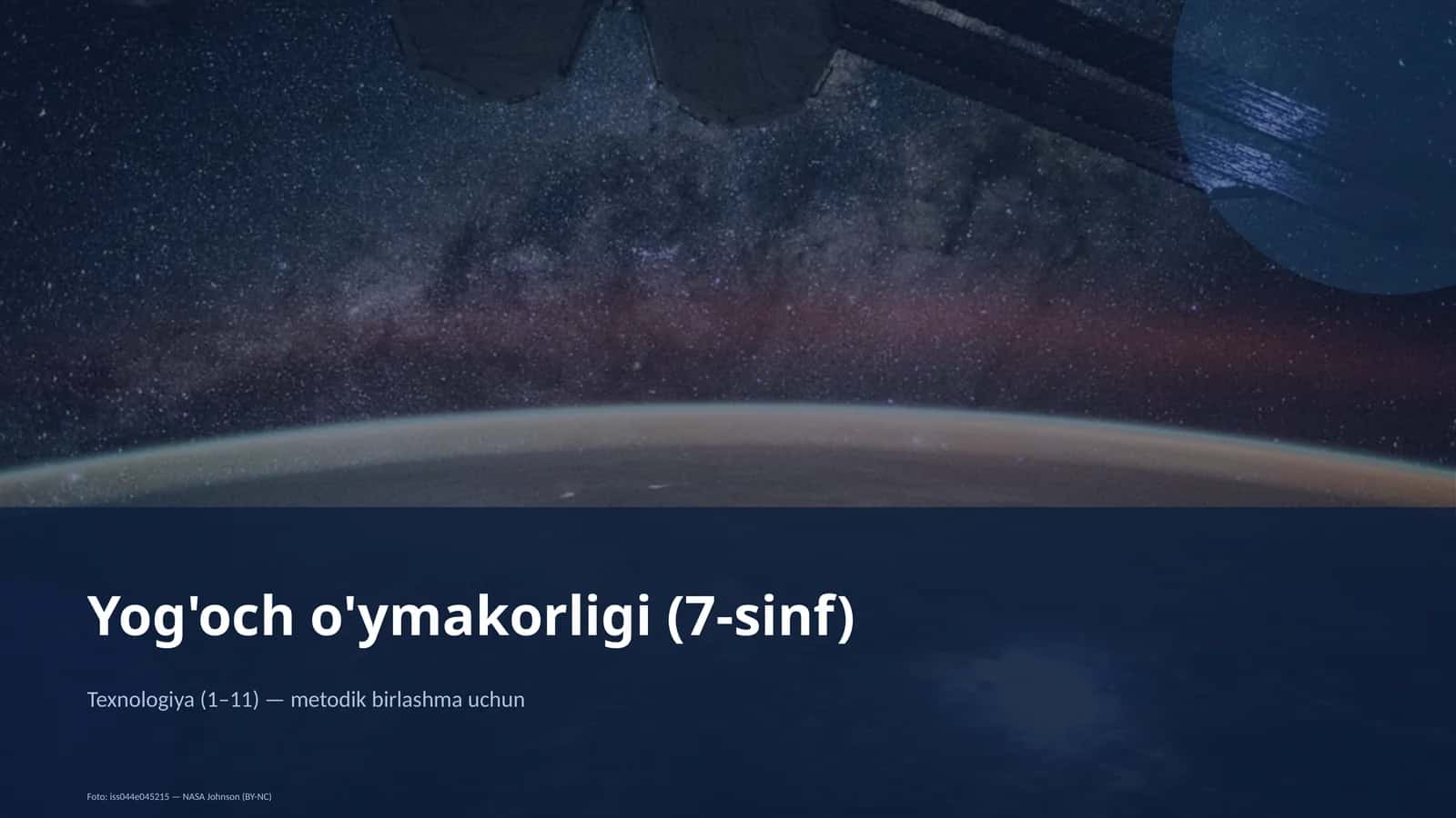 Yog'och o'ymakorligi (7-sinf) 1