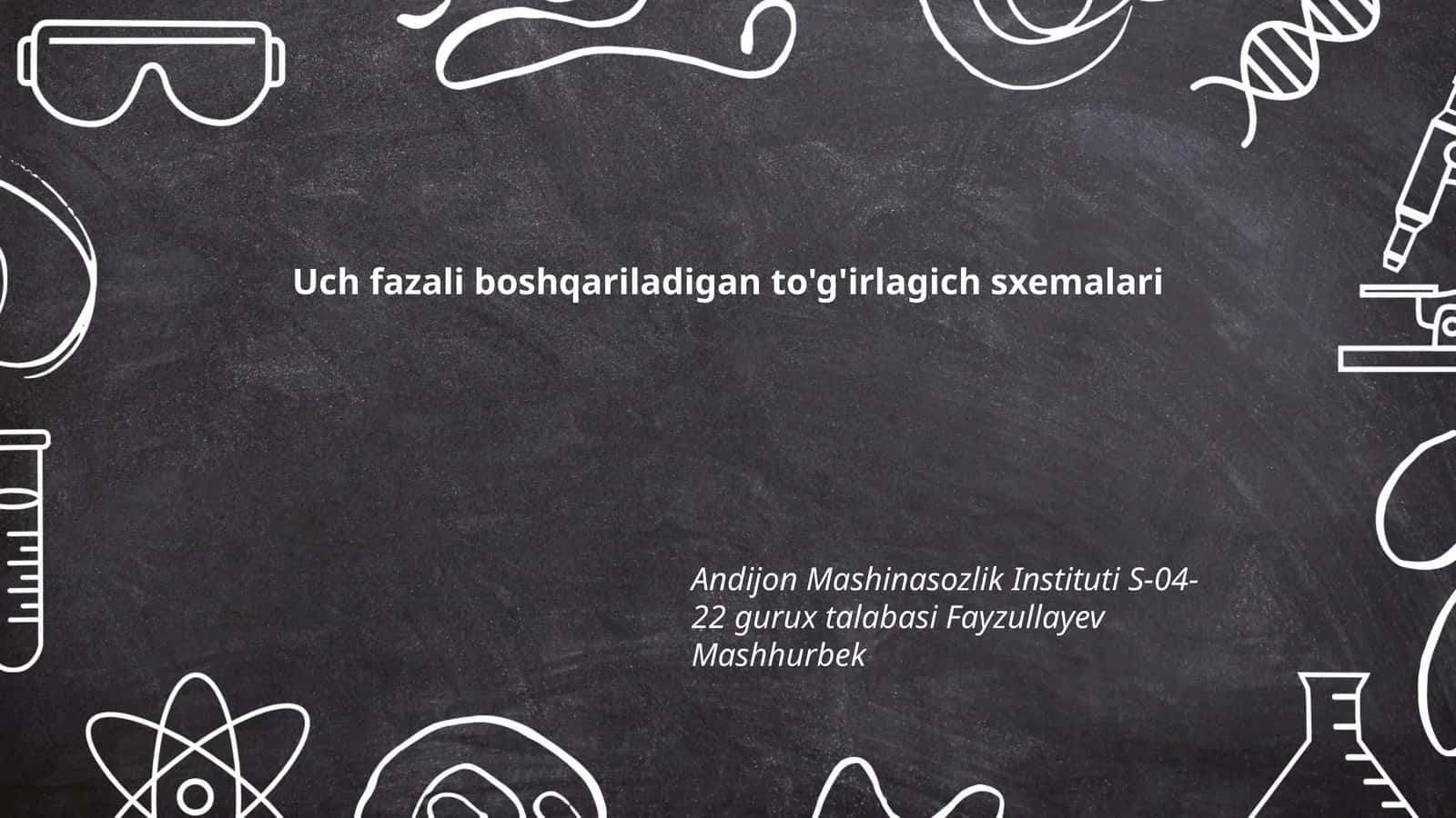 Uch fazali boshqariladigan to'g'irlagich sxemalari 1