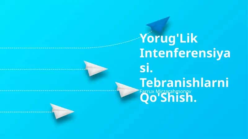 Tebranishlarni Qo'Shish 1