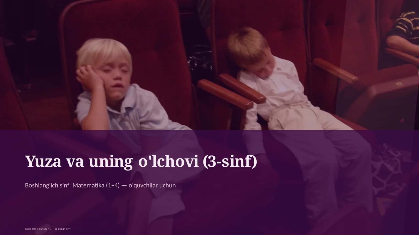 Yuza va uning o'lchovi (3-sinf) 1