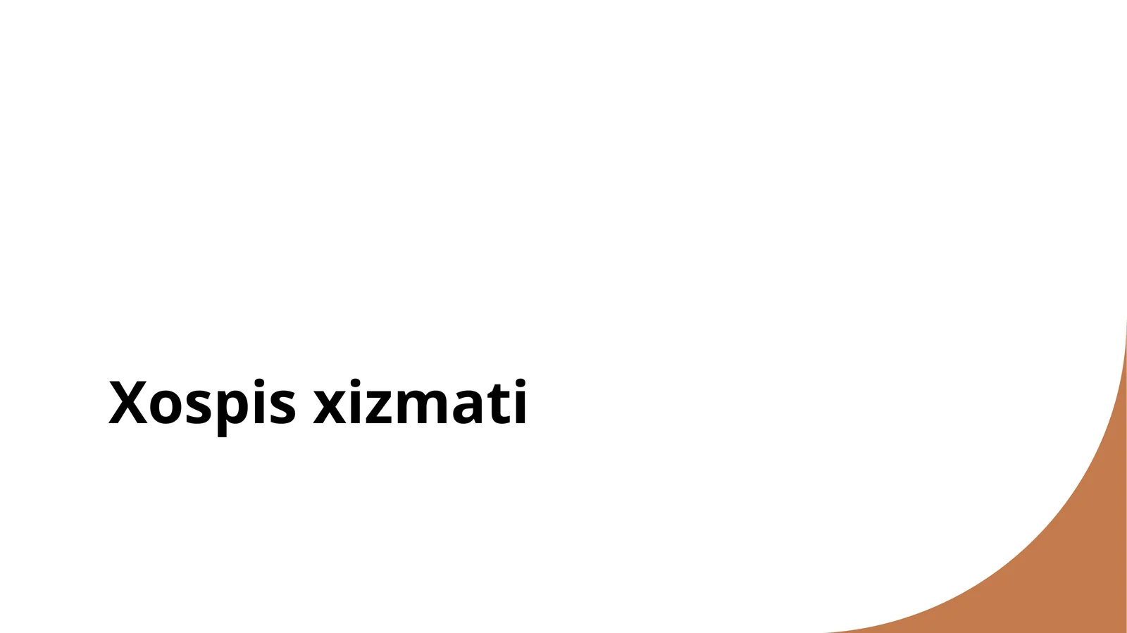 Xospis xizmati 1