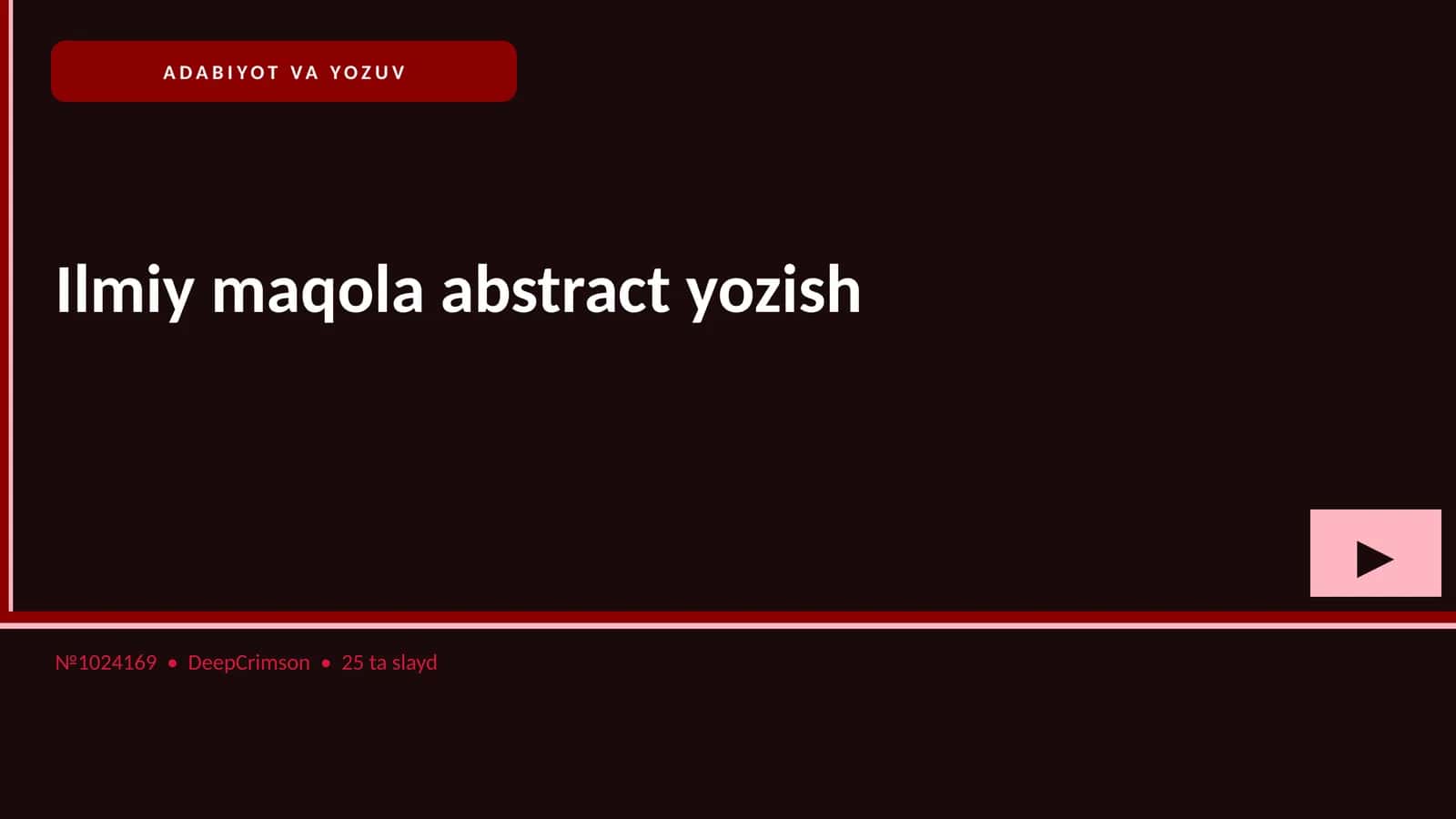 Ilmiy maqola abstract yozish 1