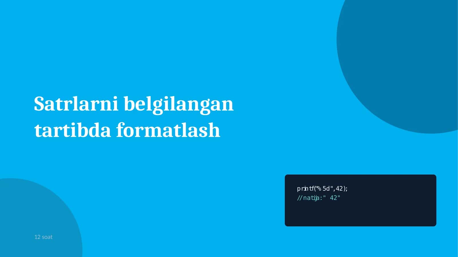 Formatlash 1