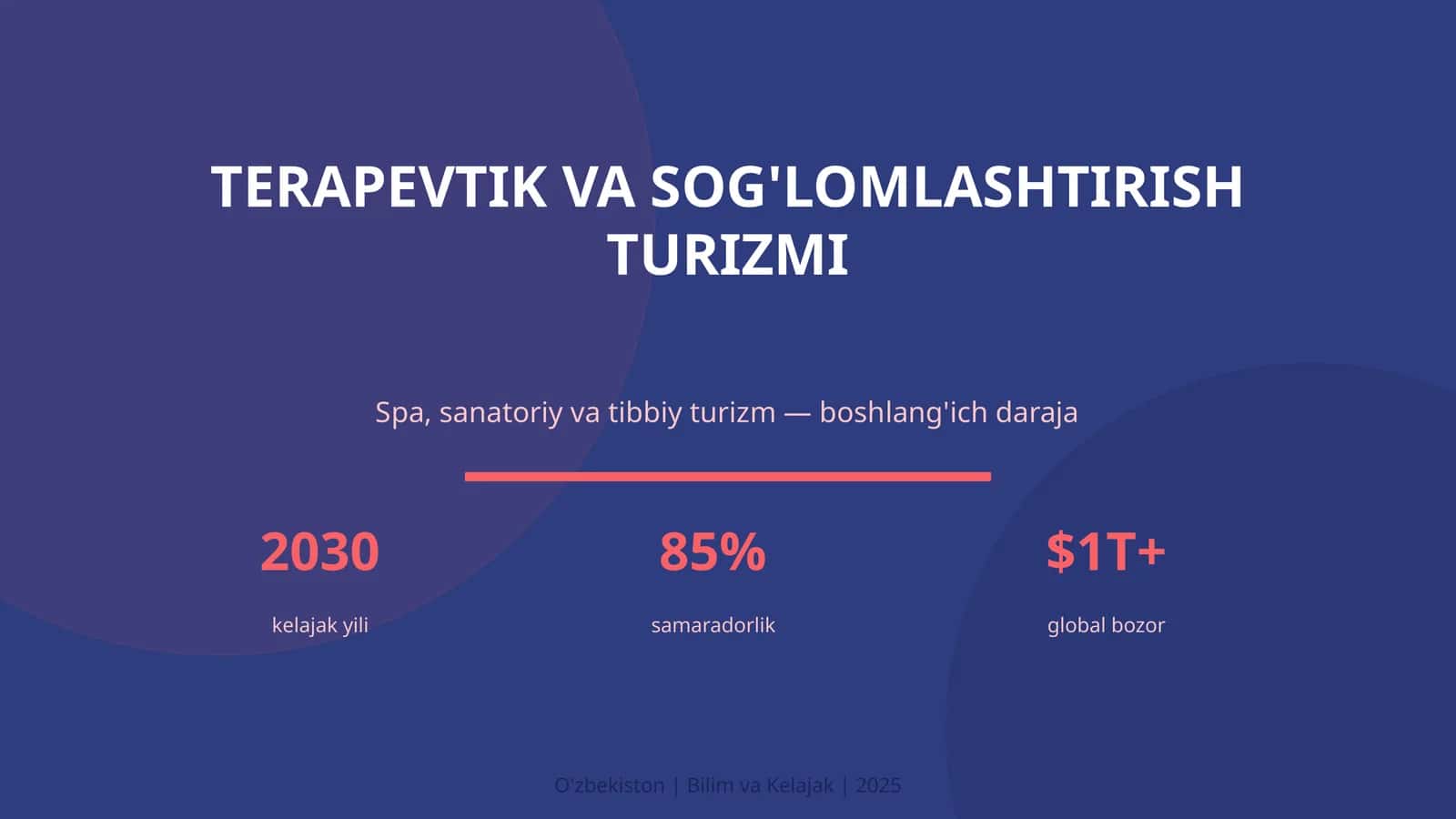 Terapevtik va sog'lomlashtirish turizmi 1