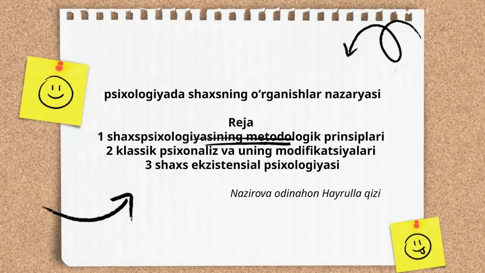 Shaxsning oʻrganishlar nazaryasi 1