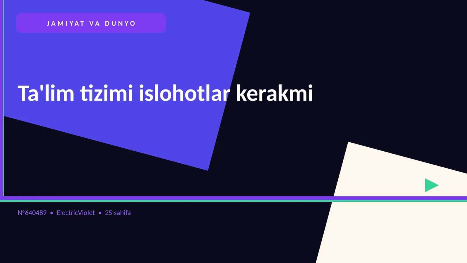 Ta'lim tizimi islohotlar kerakmi 1