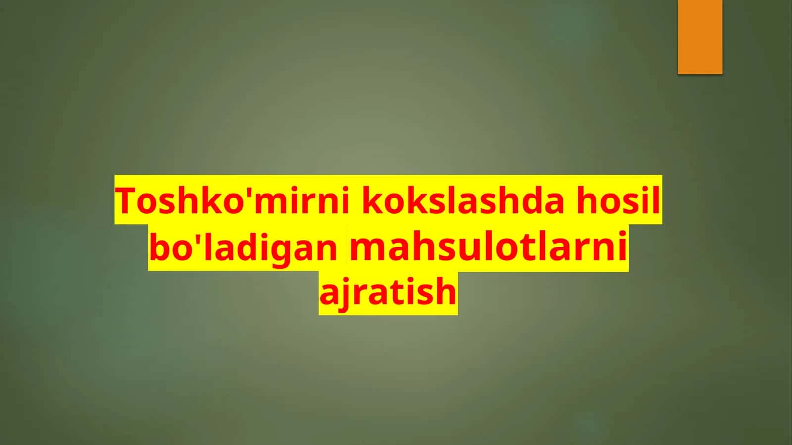 Koks kimyosi 1