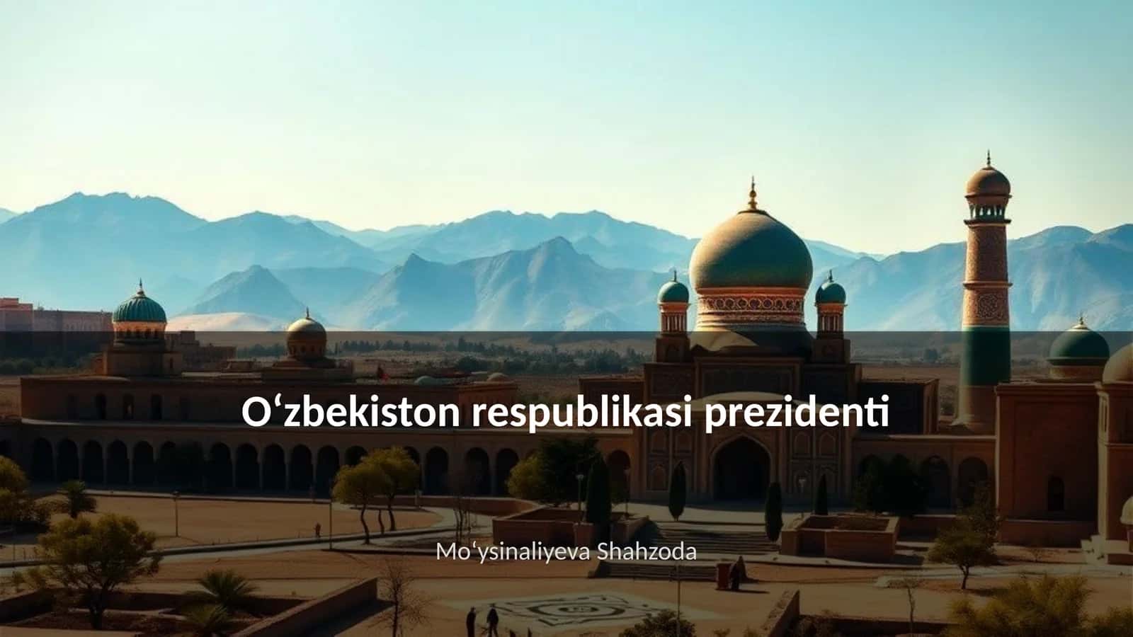 Oʻzbekiston respublikasi prezidenti 1