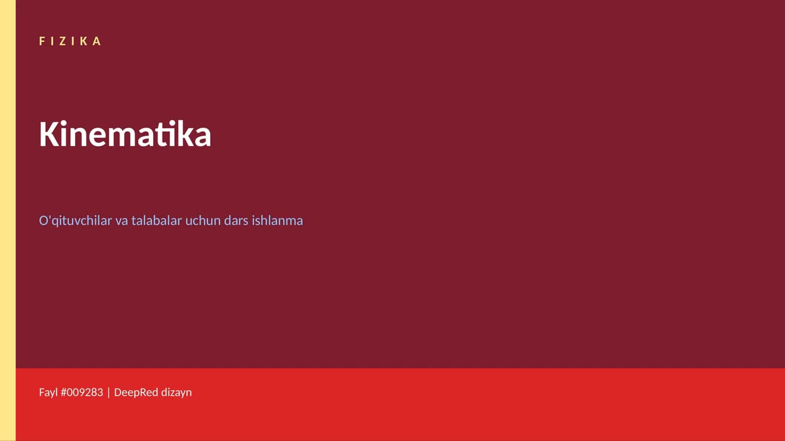 FIZIKA Kinematika 1