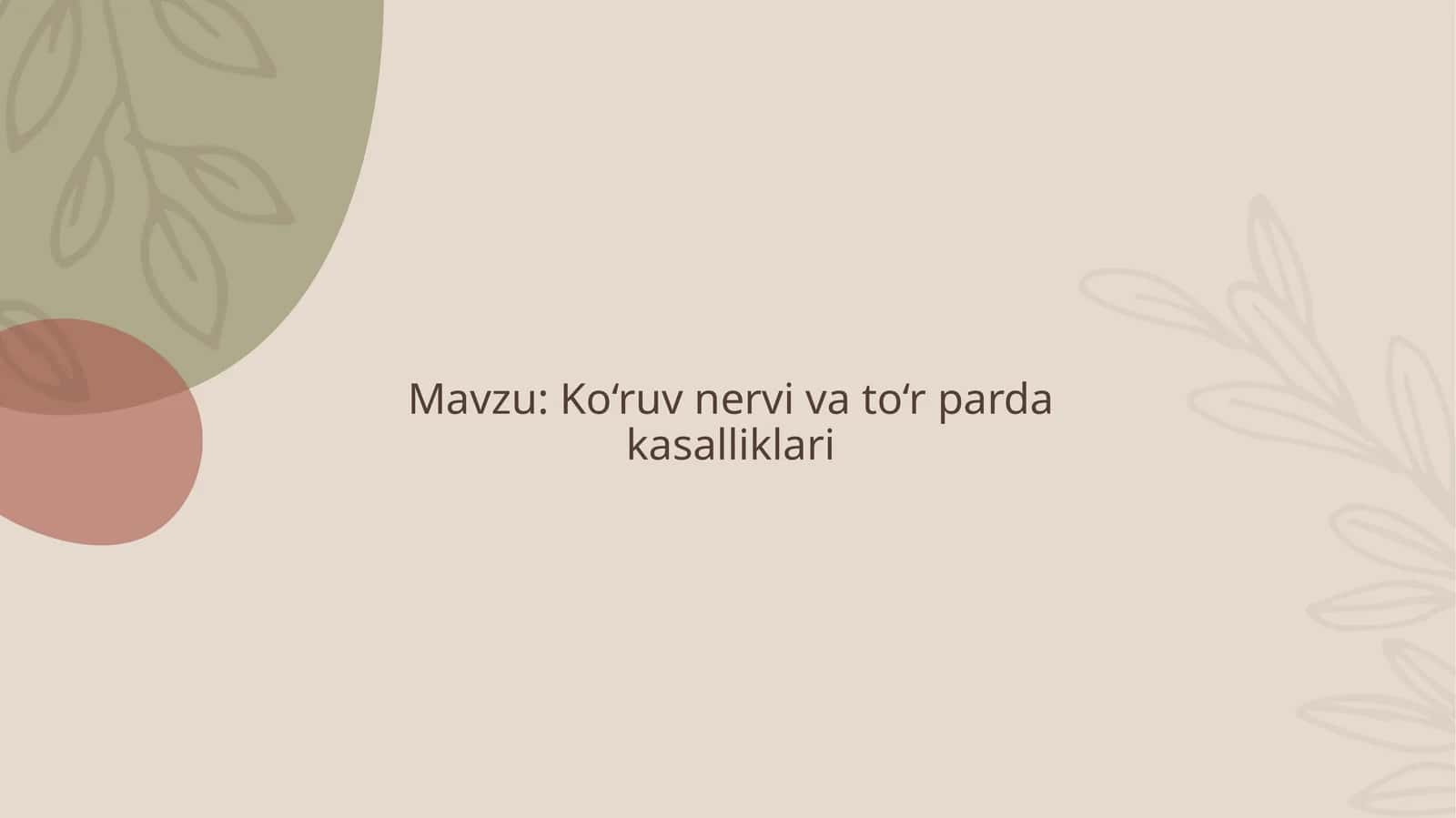 To‘r pardaning anatomik tuzilishi va asosiy kasalliklari 1
