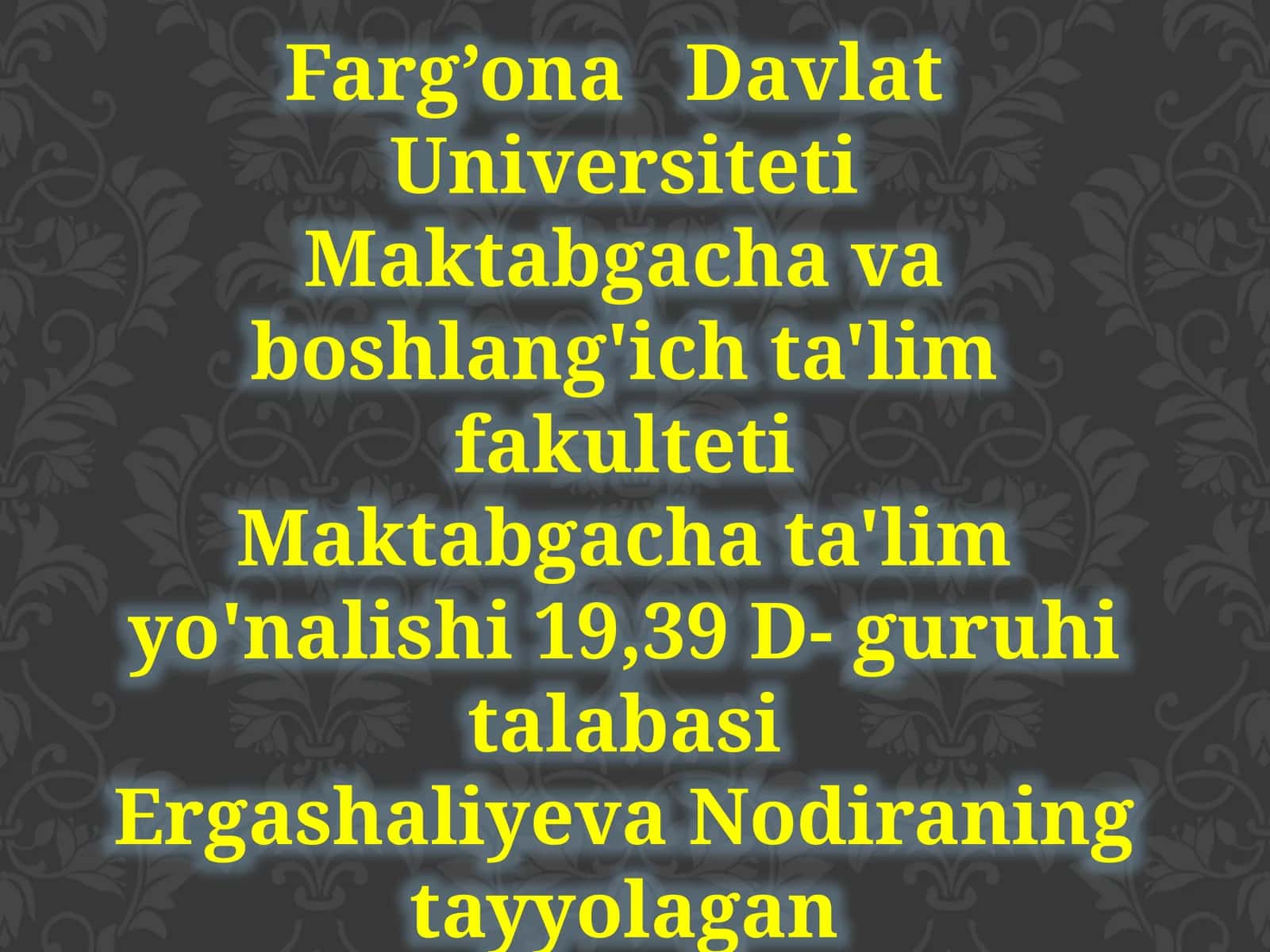 КADRLAR TAYYORLASHNING MILLIY MODELI 1