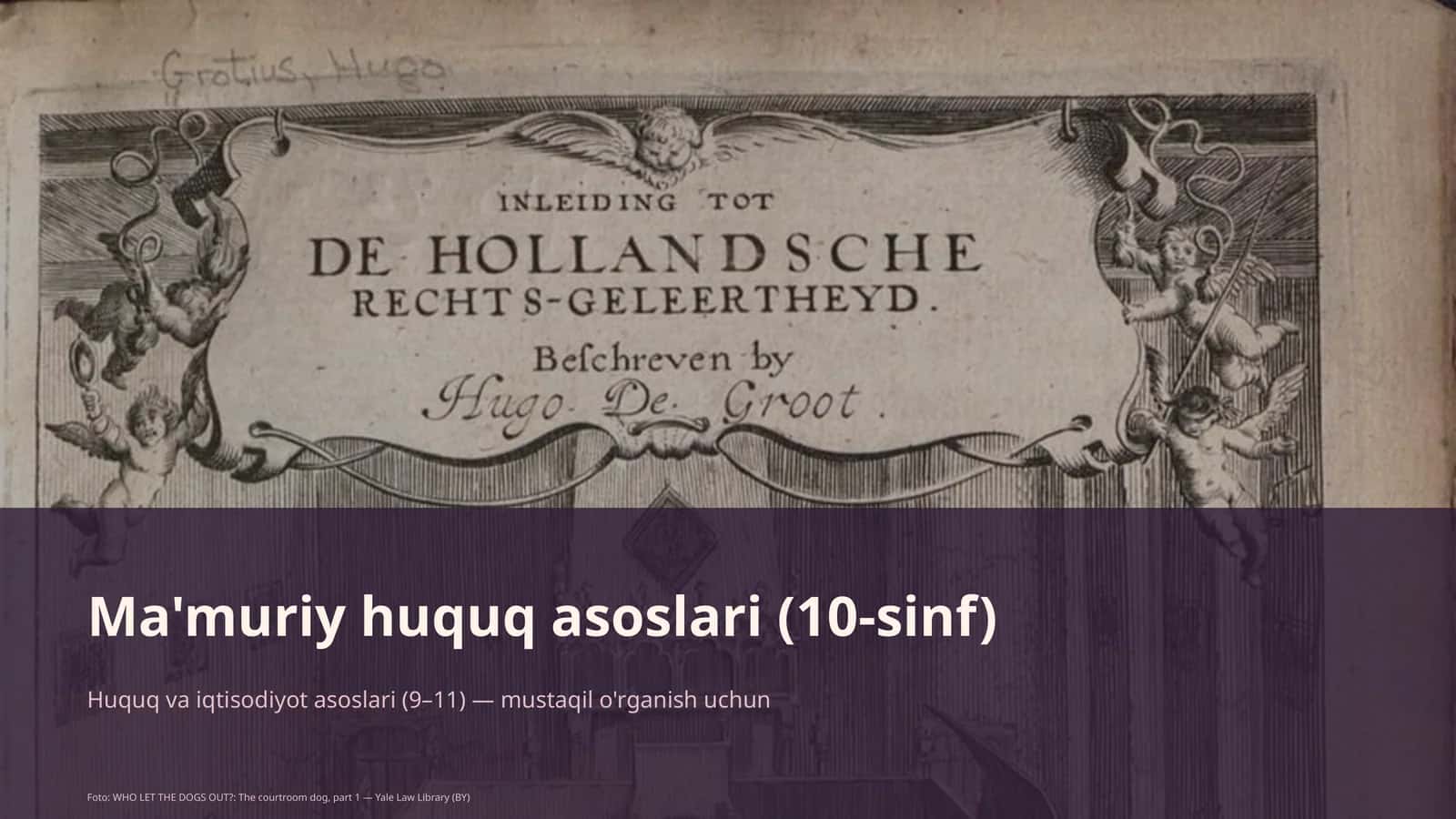 Ma'muriy huquq asoslari (10-sinf) 1