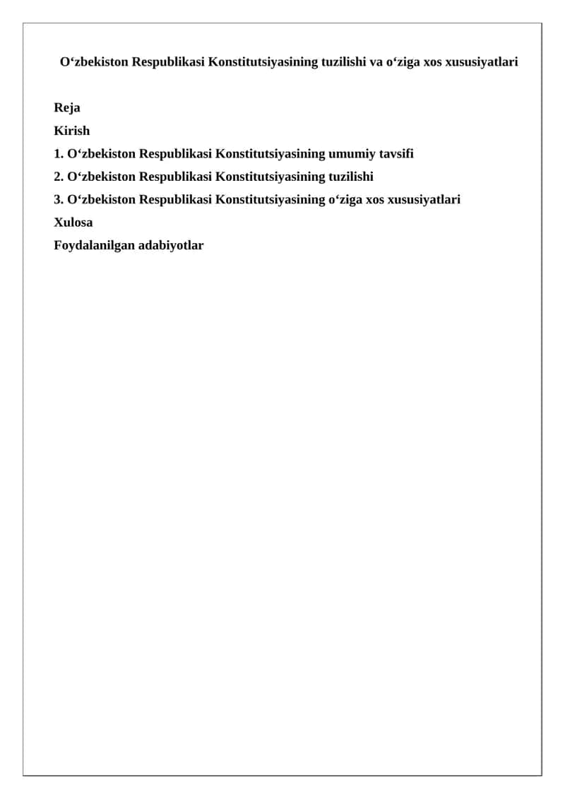 O‘zbekiston Respublikasi Konstitutsiyasi 1
