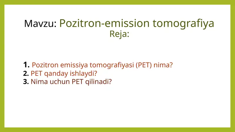 Pozitron-emission tomografiya 1