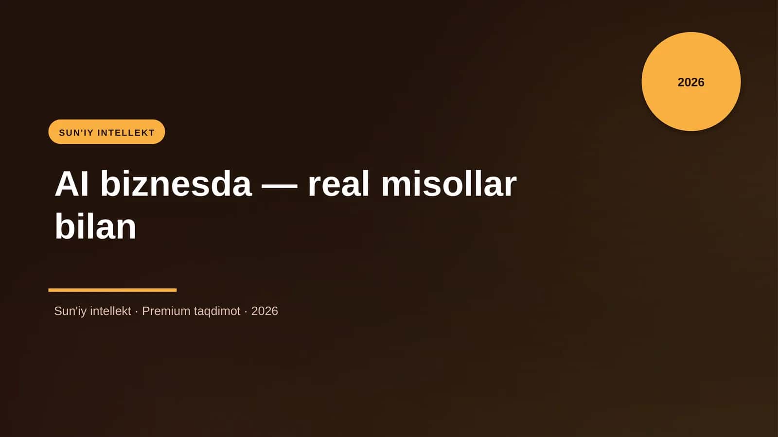AI biznesda — real misollar bilan 1