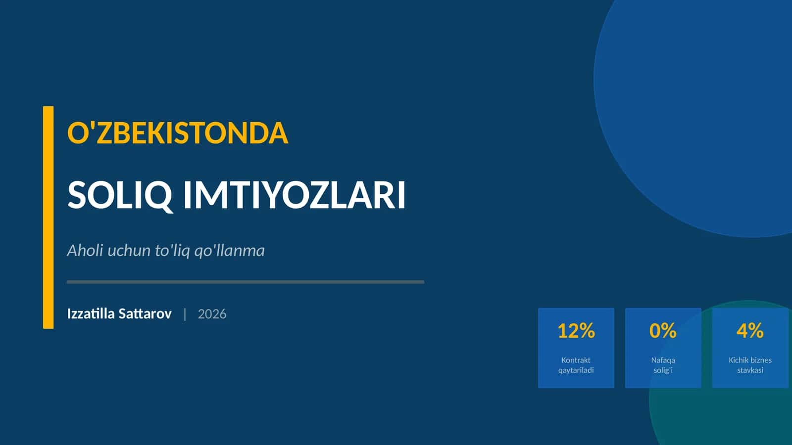 SOLIQ IMTIYOZLARI 1