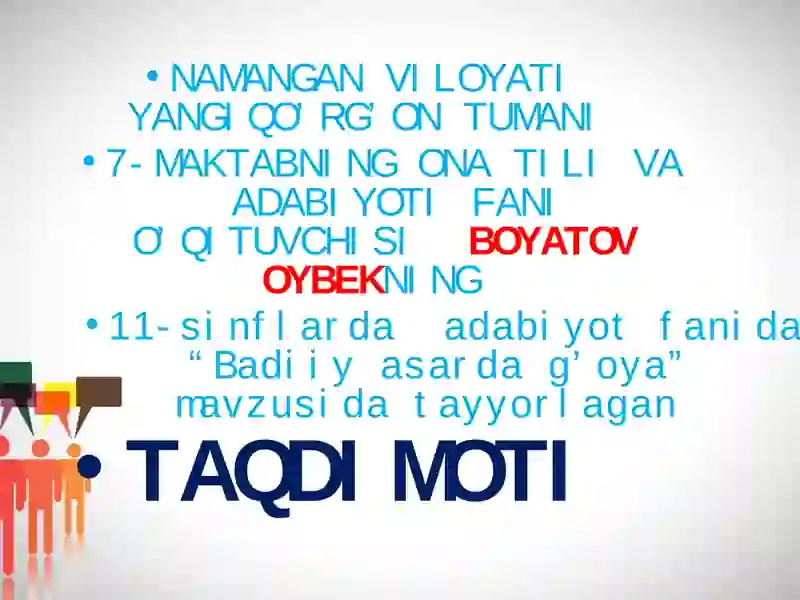 Badiiy asarda g’oya