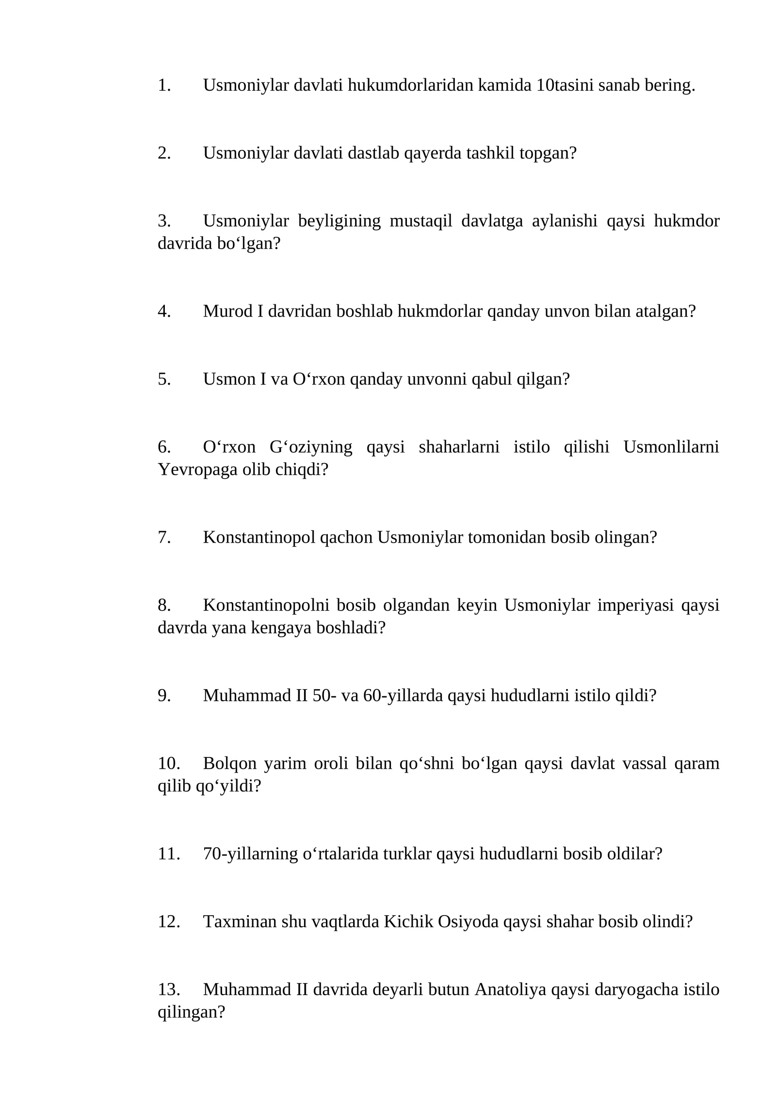 Usmoniylar davlati 1