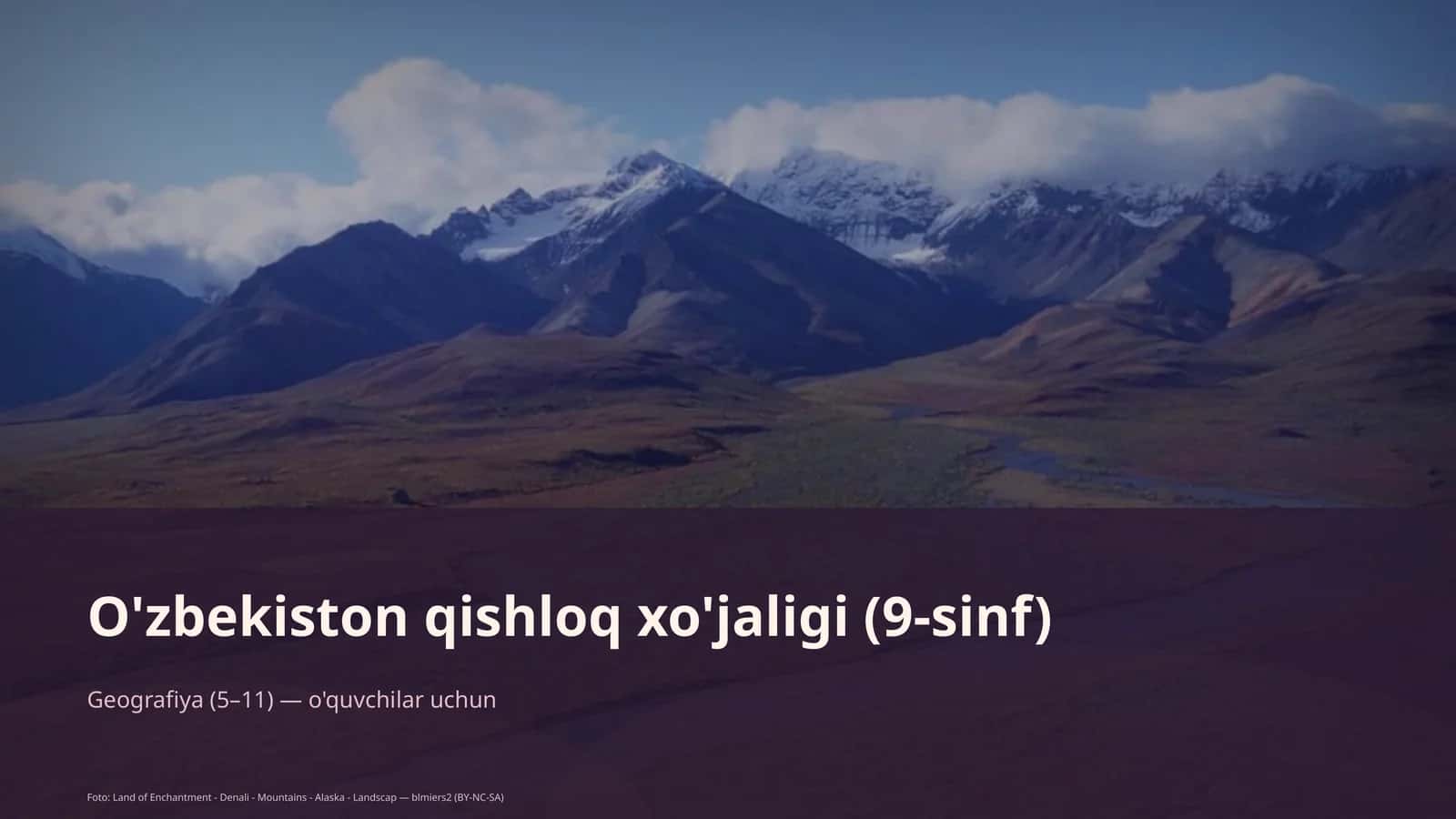 O'zbekiston qishloq xo'jaligi (9-sinf) 1