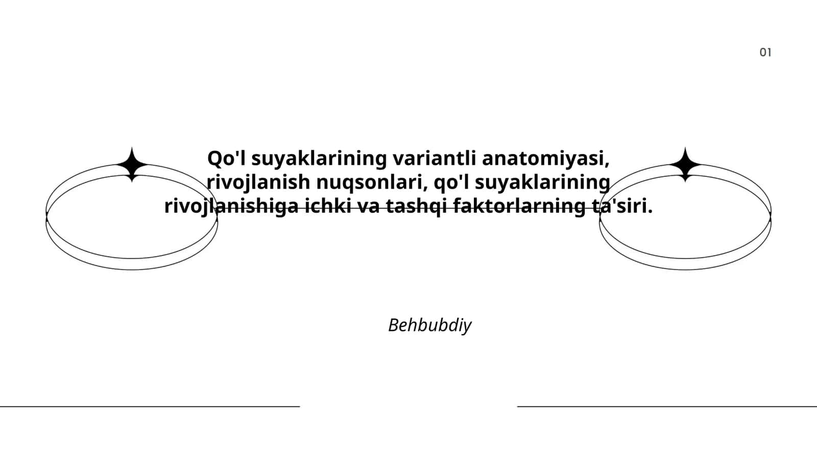 Qo'l suyaklarining variantli anatomiyasi 1