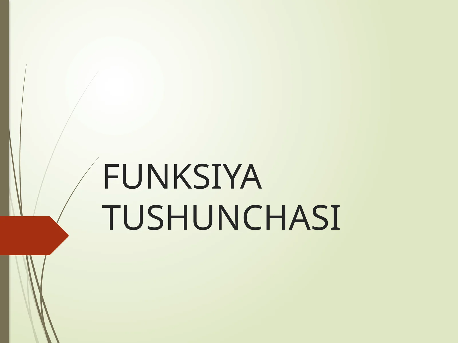 FUNKSIYA TUSHUNCHASI 1