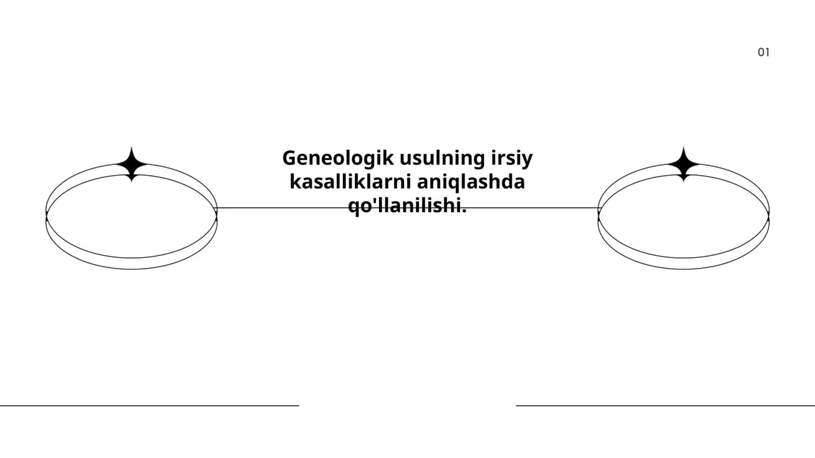 Geneologik usulning irsiy kasalliklarni aniqlashda qo'llanilishi 1