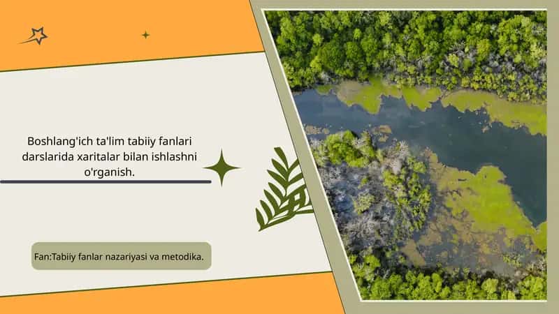 Boshlang'ich ta'lim tabiiy fanlari darslarida xaritalar bilan ishlashni o'rganish 1