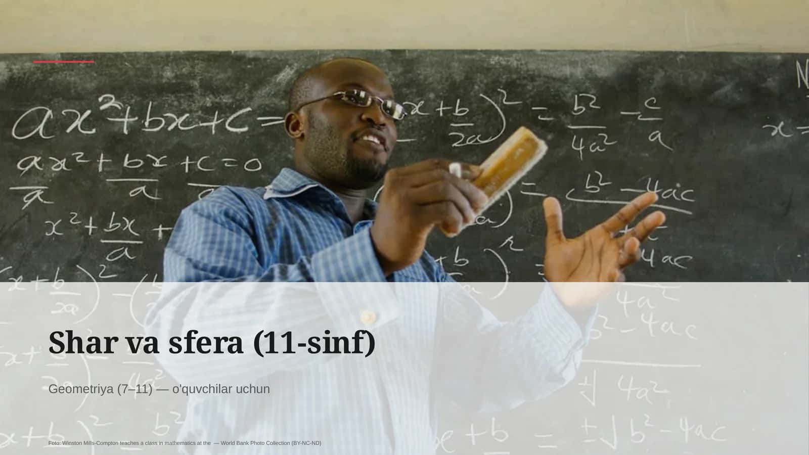 Shar va sfera (11-sinf) 1