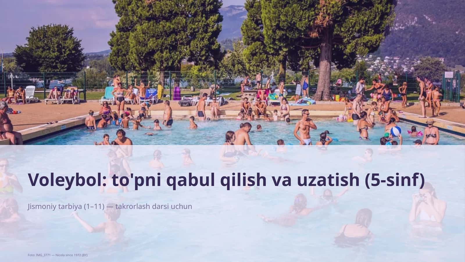 Voleybol: to'pni qabul qilish va uzatish (5-sinf) 1