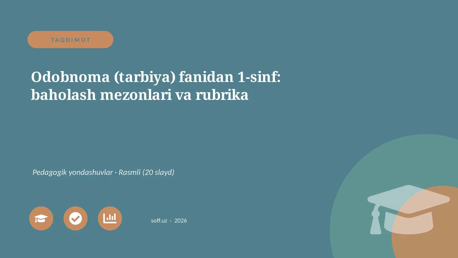Odobnoma (tarbiya) fanidan 1-sinf: baholash mezonlari va rubrika 1