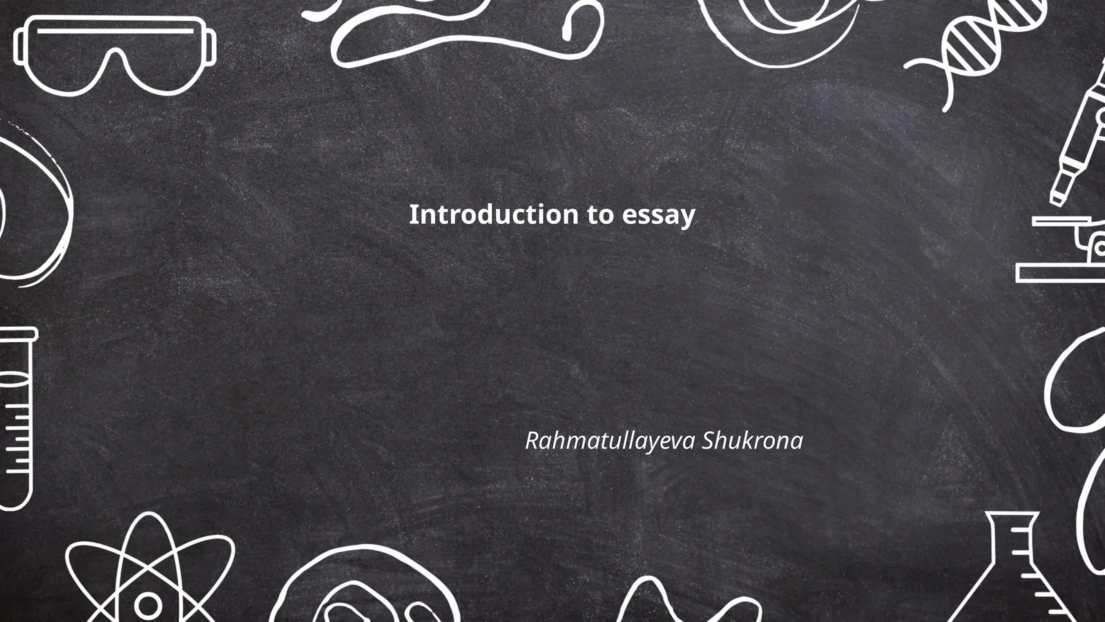 Introduction to essay 1