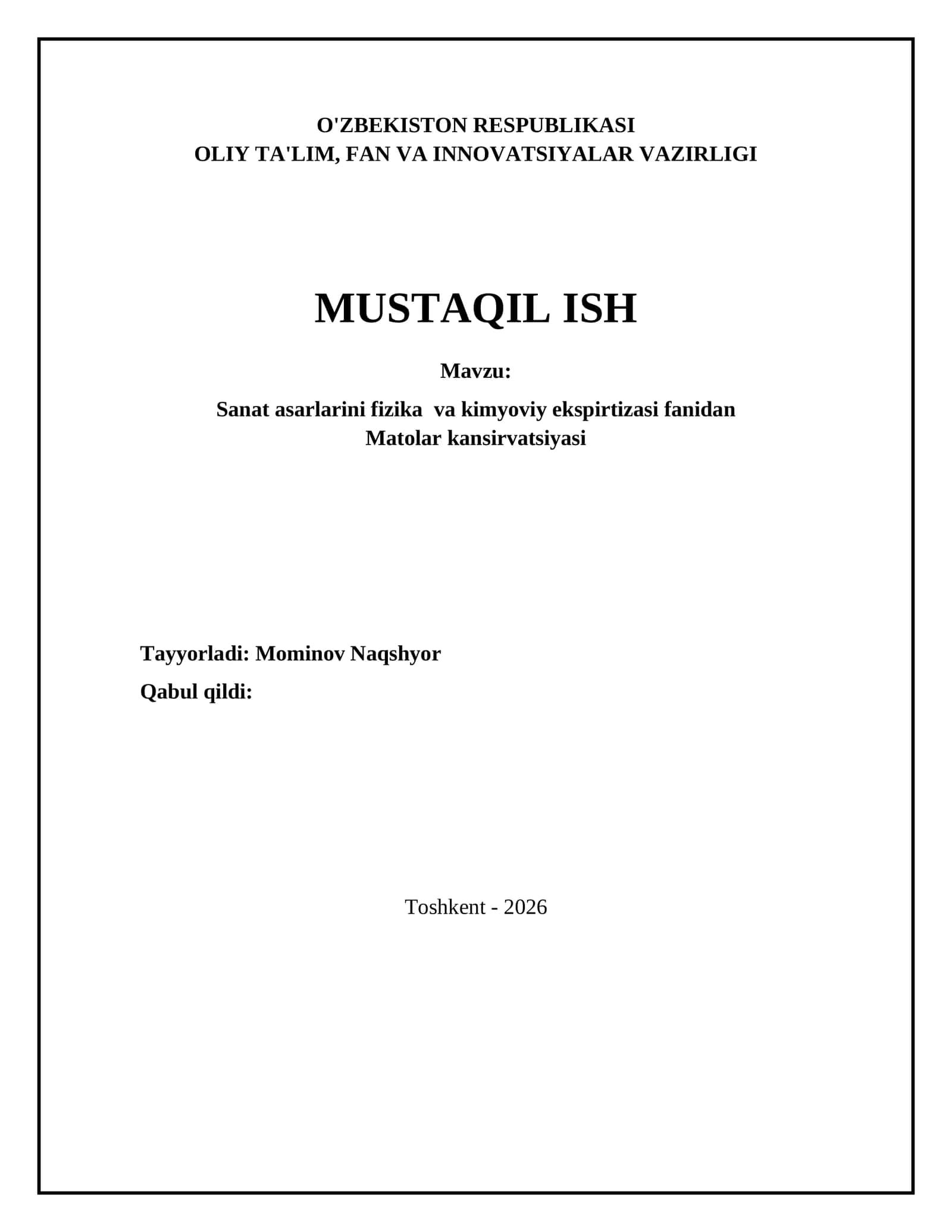 Matolar kansirvatsiyasi 1