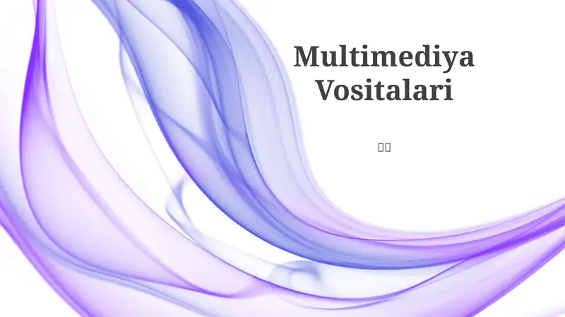 Multimedia Vositalari 1