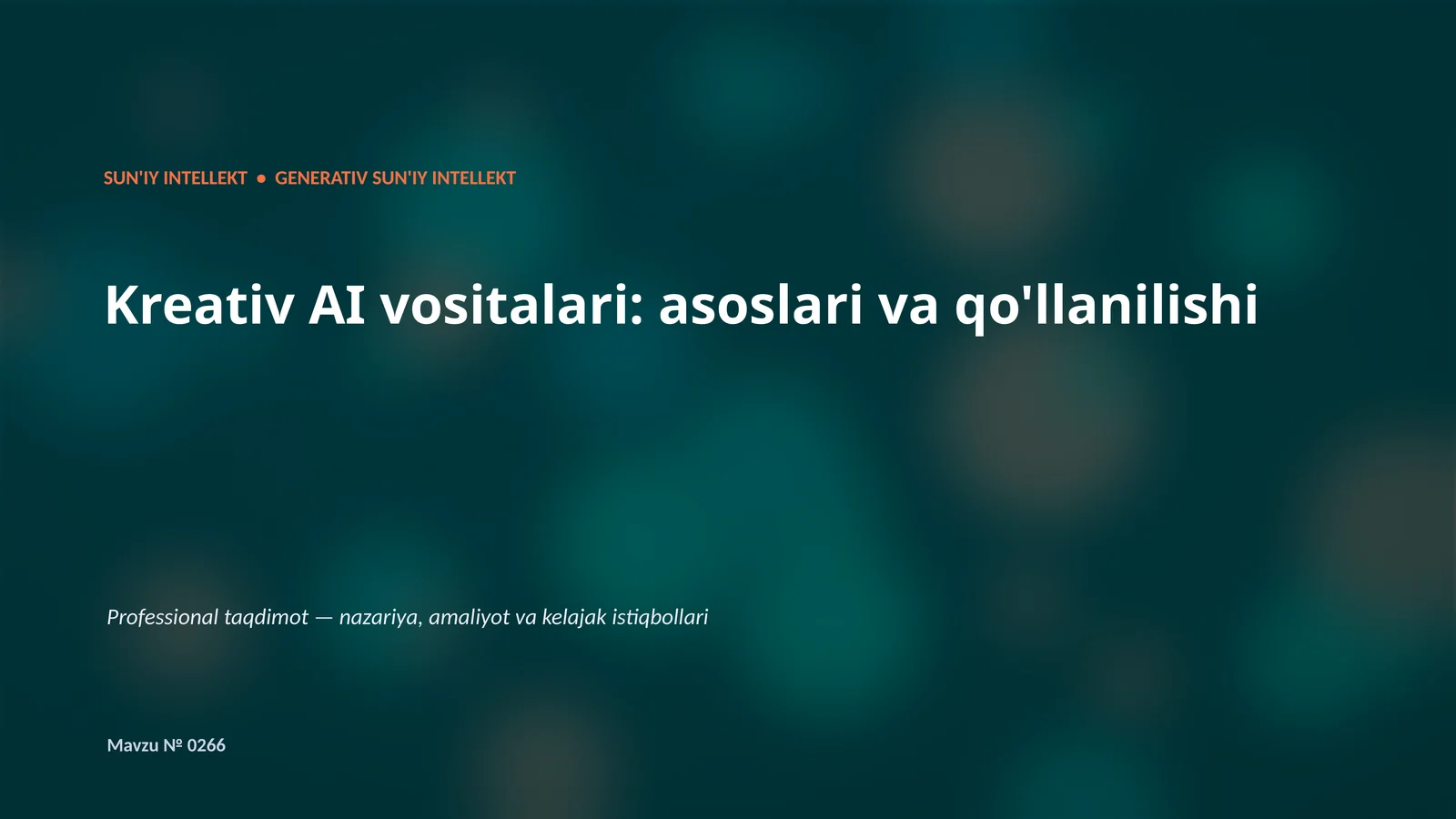 Generativ AI 1
