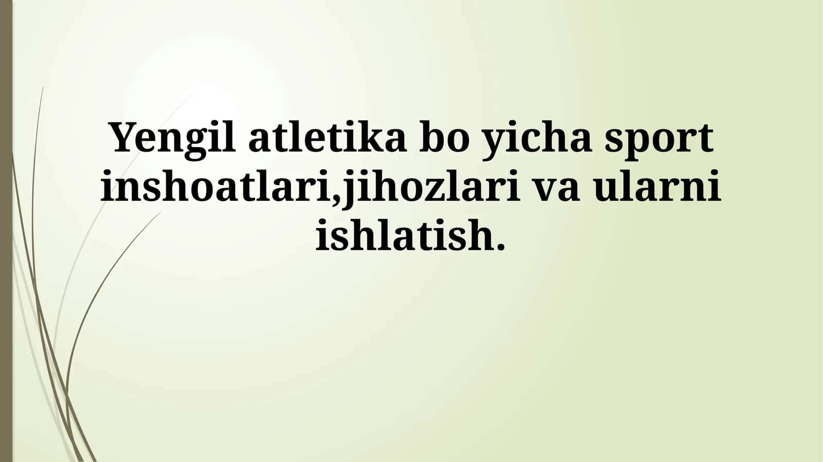 Yengil atletika bo yicha sport inshoatlari,jihozlari va ularniishlatish 1